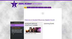 Desktop Screenshot of goodwillbaptistsea.org