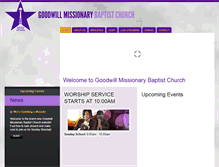 Tablet Screenshot of goodwillbaptistsea.org